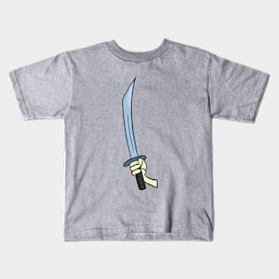 A hand holding the sword Kids T-Shirt